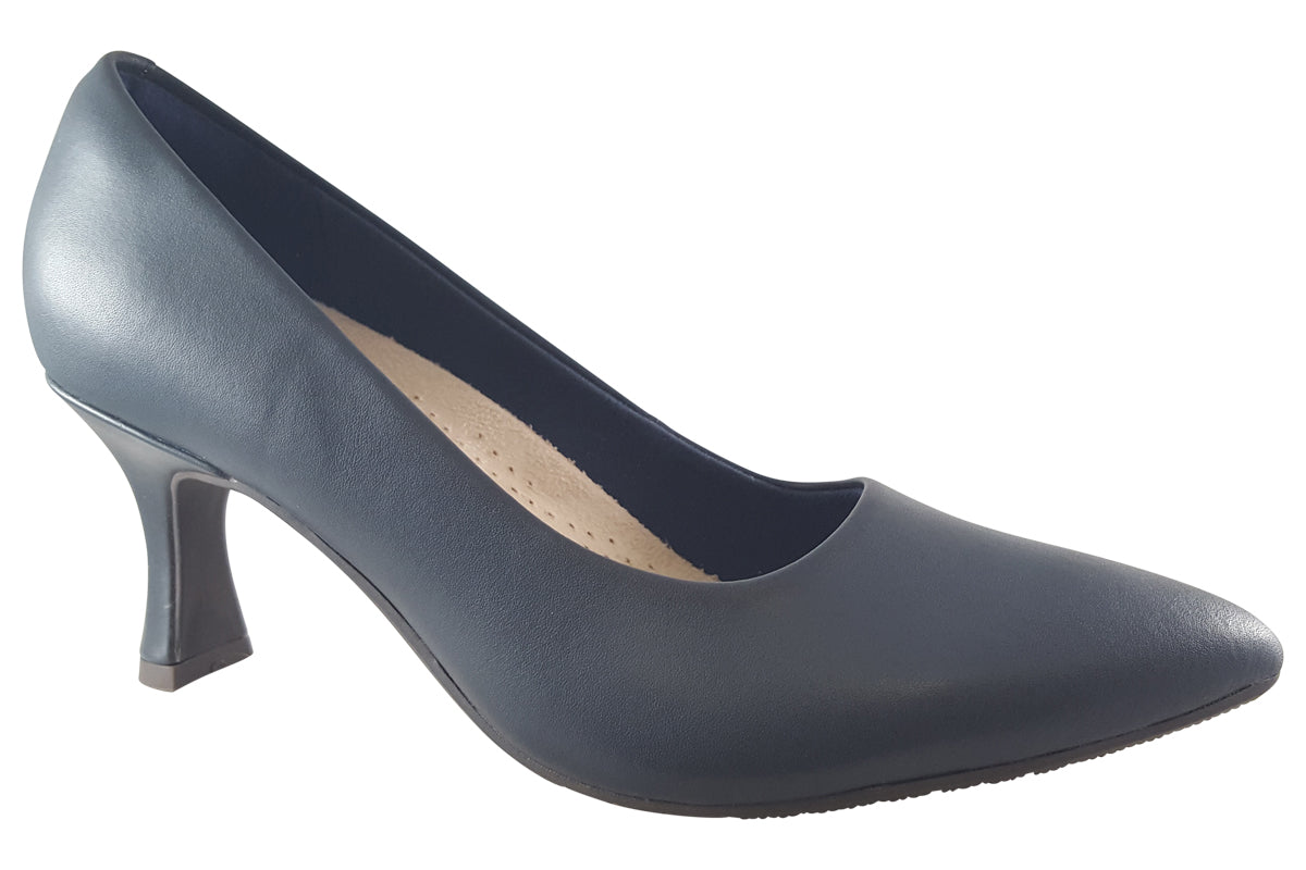 clarks kataleyna gem navy leather womens shoes right