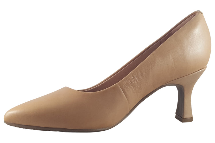 Clarks Kataleyna Gem Warm Beige Leather Womens Shoes