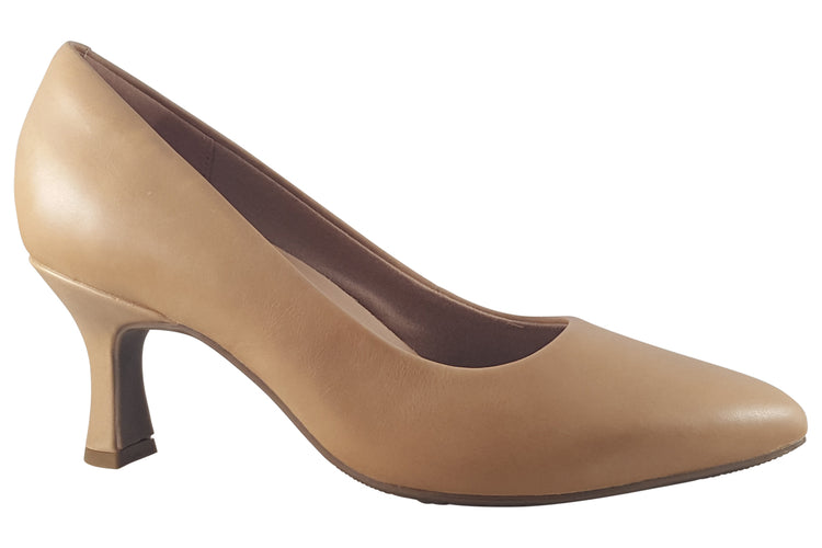Clarks Kataleyna Gem Warm Beige Leather Womens Shoes