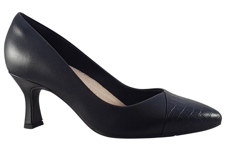 Clarks Kataleyna Rose Black Croc Womens Shoes