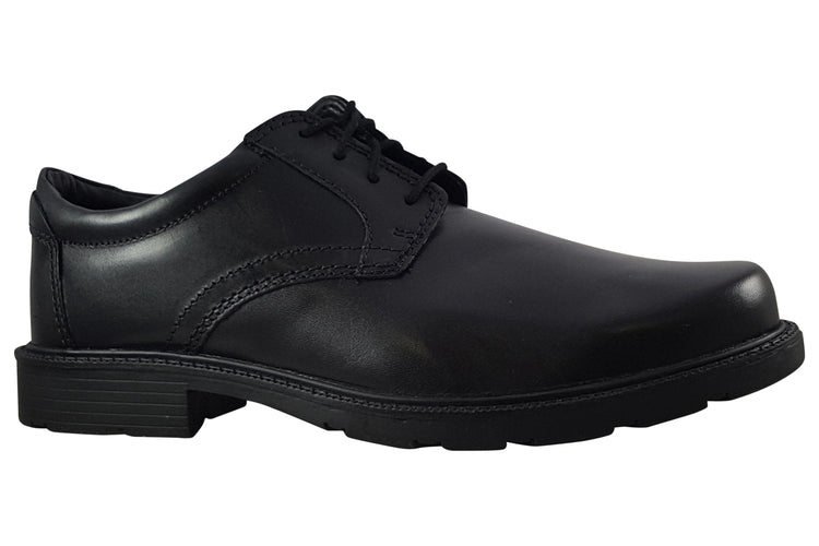 Clarks Kerton Lace Black Leather Mens Shoes