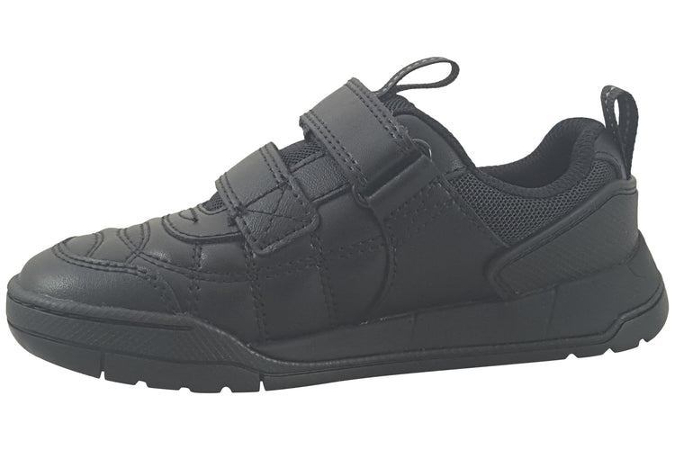 Clarks Laser Cross K Black Leather Boys School Shoes