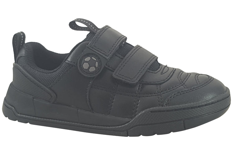 Clarks Laser Cross K Black Leather Boys School Shoes