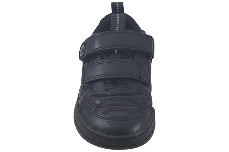Clarks Laser Cross K Black Leather Boys School Shoes