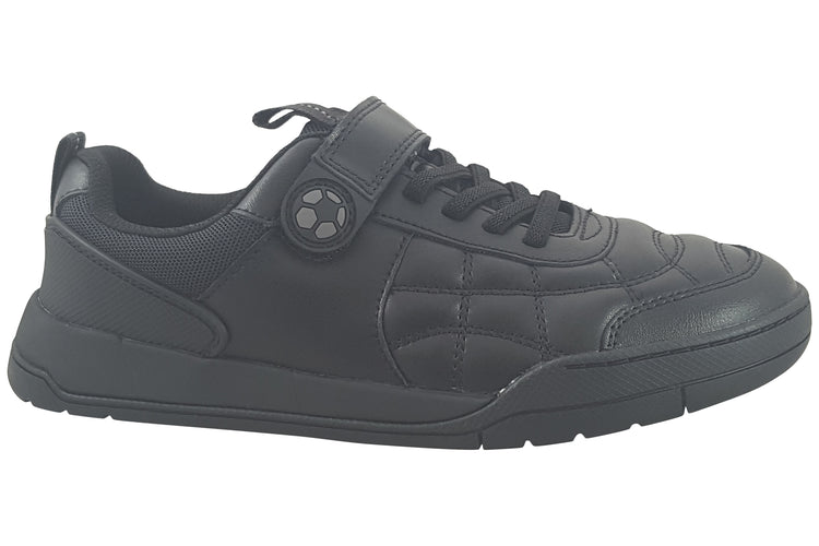 Clarks Laser Cross Y Black Leather Boys School Shoes