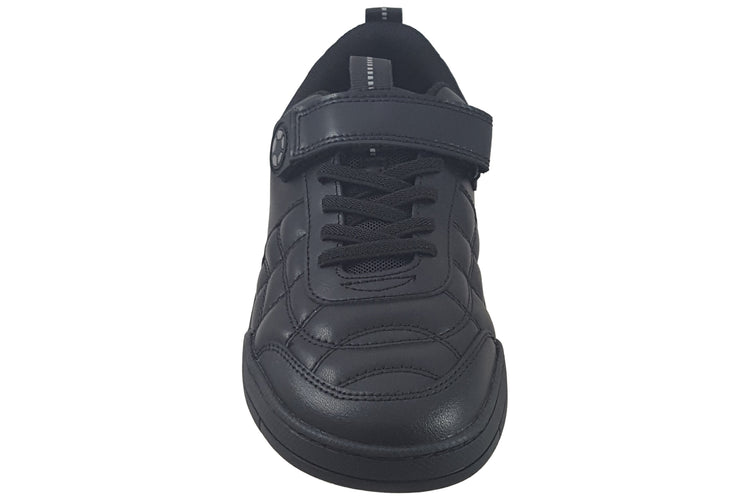 Clarks Laser Cross Y Black Leather Boys School Shoes
