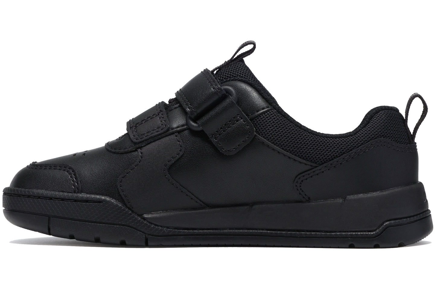 Clarks Laser Play K Black Leather Boys School Shoes