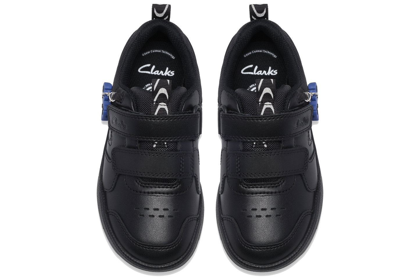 Clarks Laser Play K Black Leather Boys School Shoes