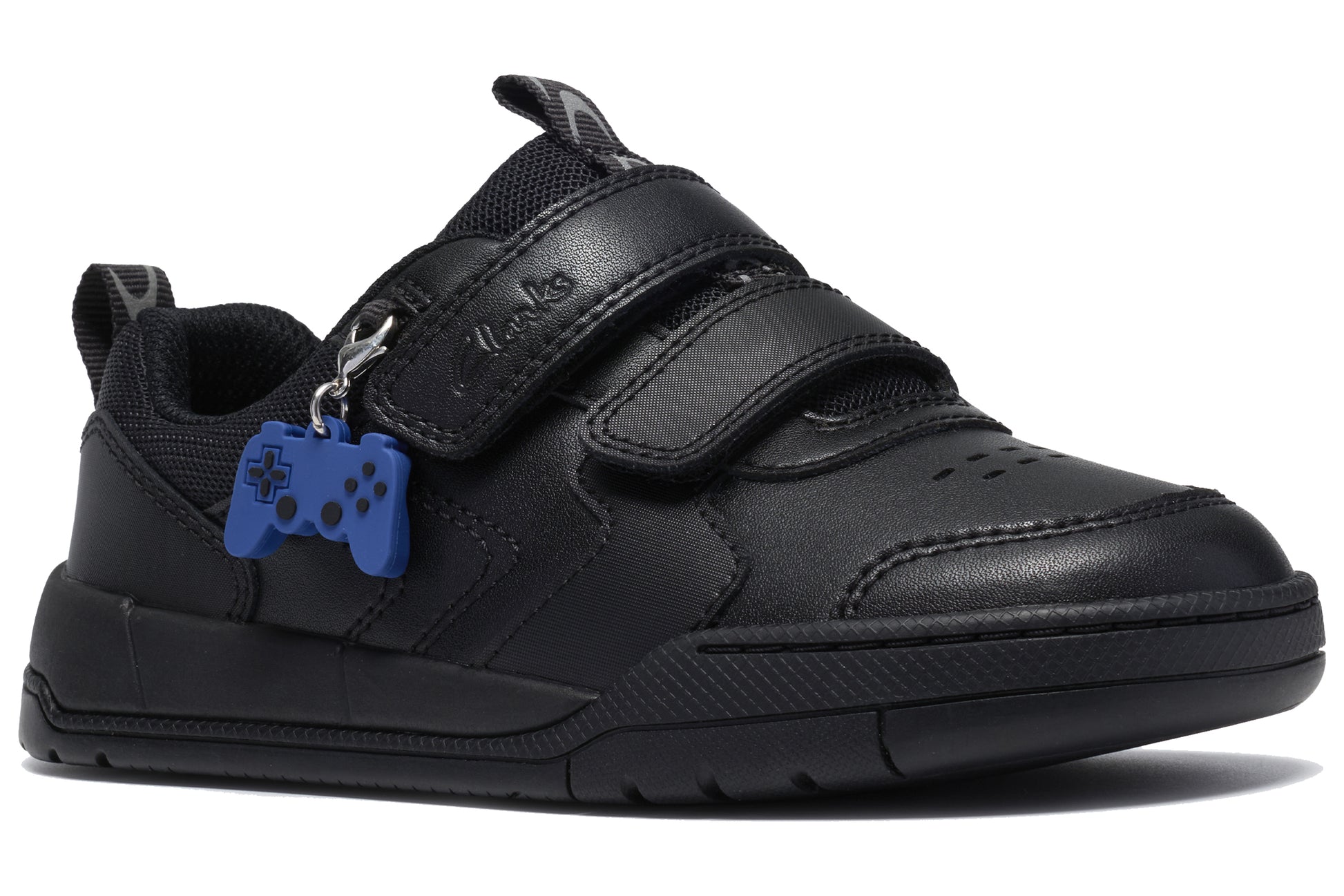 clarks-laser-play-k-black-leather-right-angle