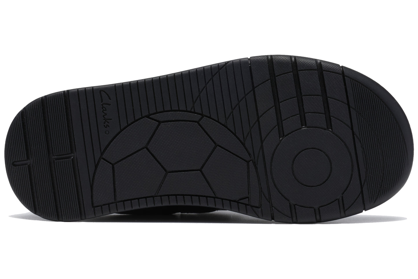 Clarks Laser Play K Black Leather Boys School Shoes