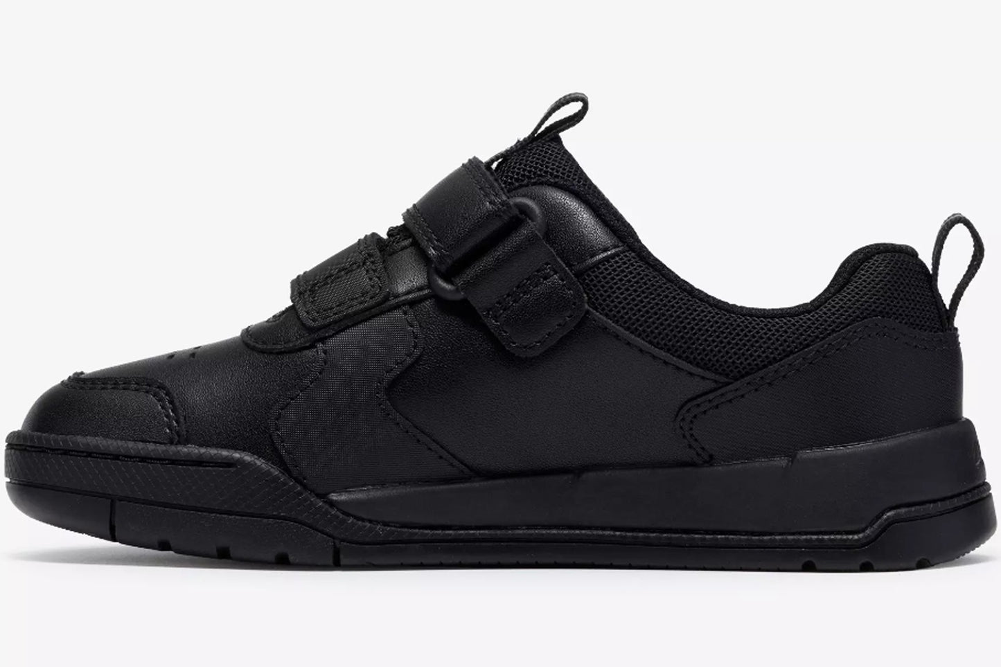 Clarks Laser Play K Black Leather Boys School Shoes