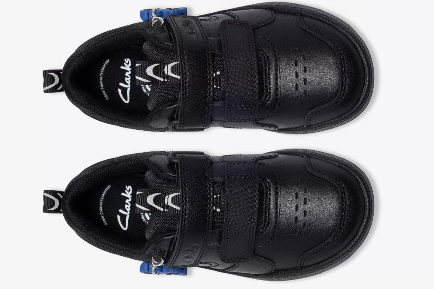 Clarks Laser Play K Black Leather Boys School Shoes