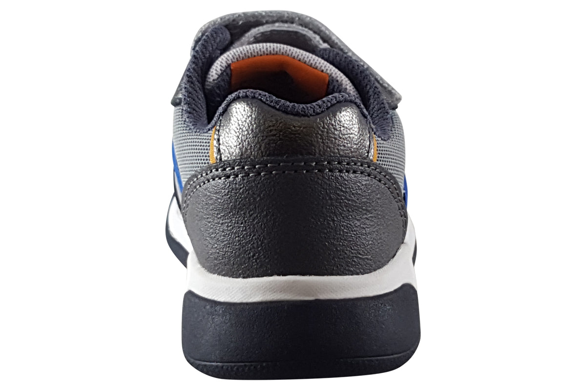 clarks lune flex k grey blue boys sandals back