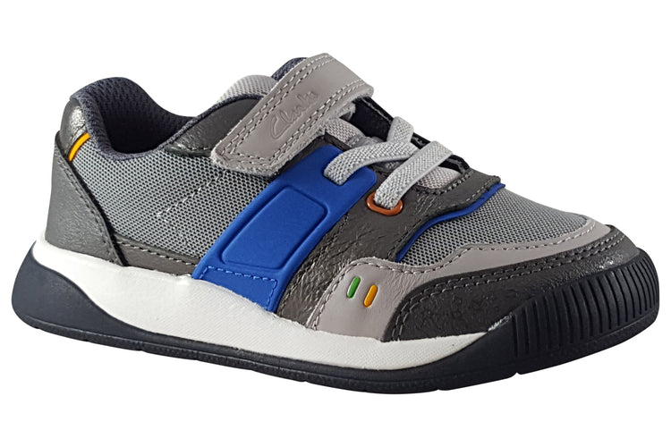 Clarks Lune Flex K Grey/Blue Boys Sports