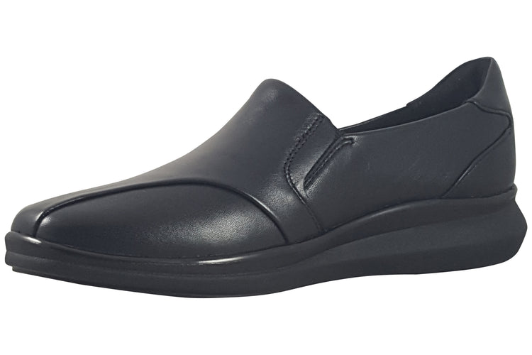 Clarks Lynell Edge Black Leather Womens Shoes