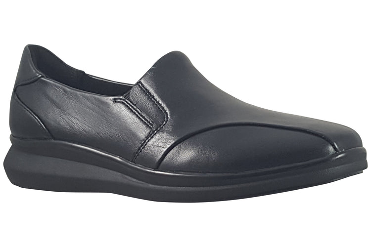 Clarks Lynell Edge Black Leather Womens Shoes