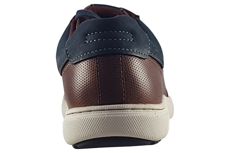 Clarks Mapstone Lace Mahogany Leathe Mens Shoes