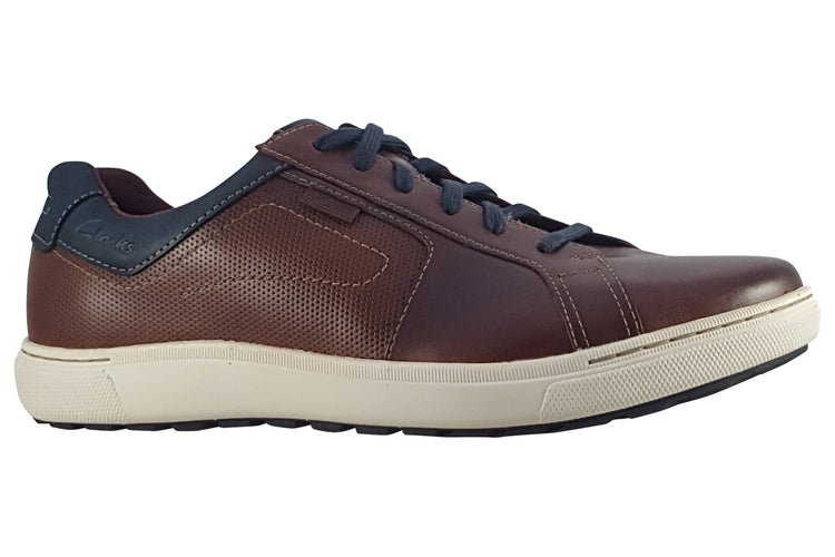 Clarks Mapstone Lace Mahogany Leathe Mens Shoes