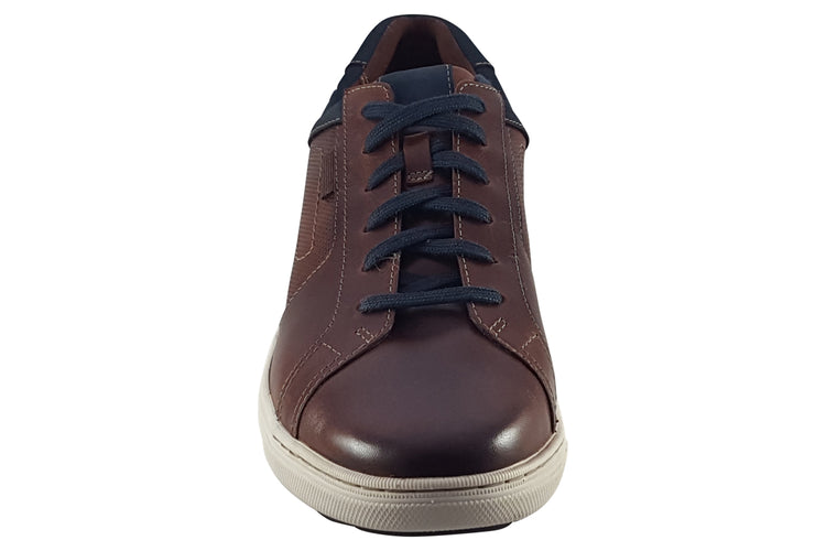 Clarks Mapstone Lace Mahogany Leathe Mens Shoes