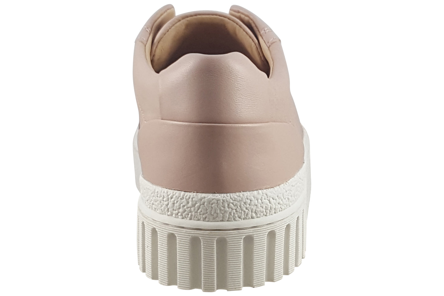 clarks mayhill bay light pink leather trainers back