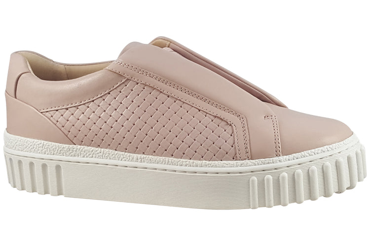 Clarks Mayhill Bay Light Pink Leather Womens Fashion Trainers