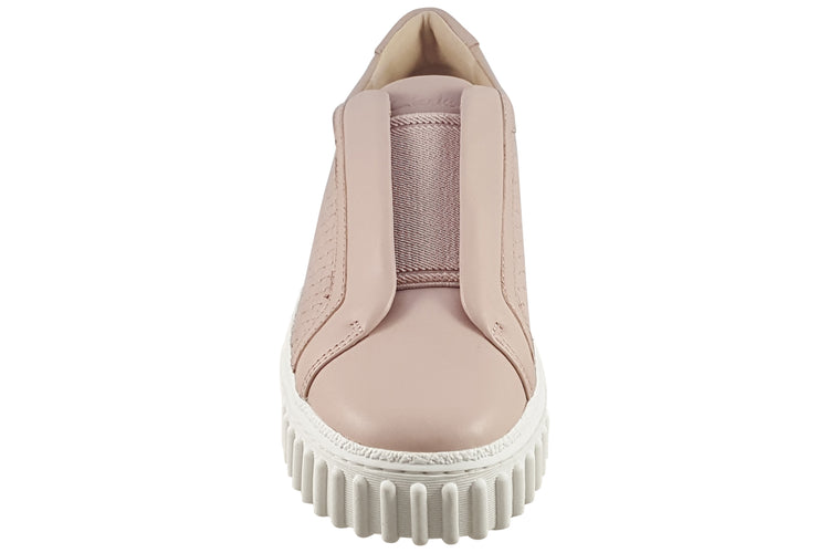 Clarks Mayhill Bay Light Pink Leather Womens Fashion Trainers