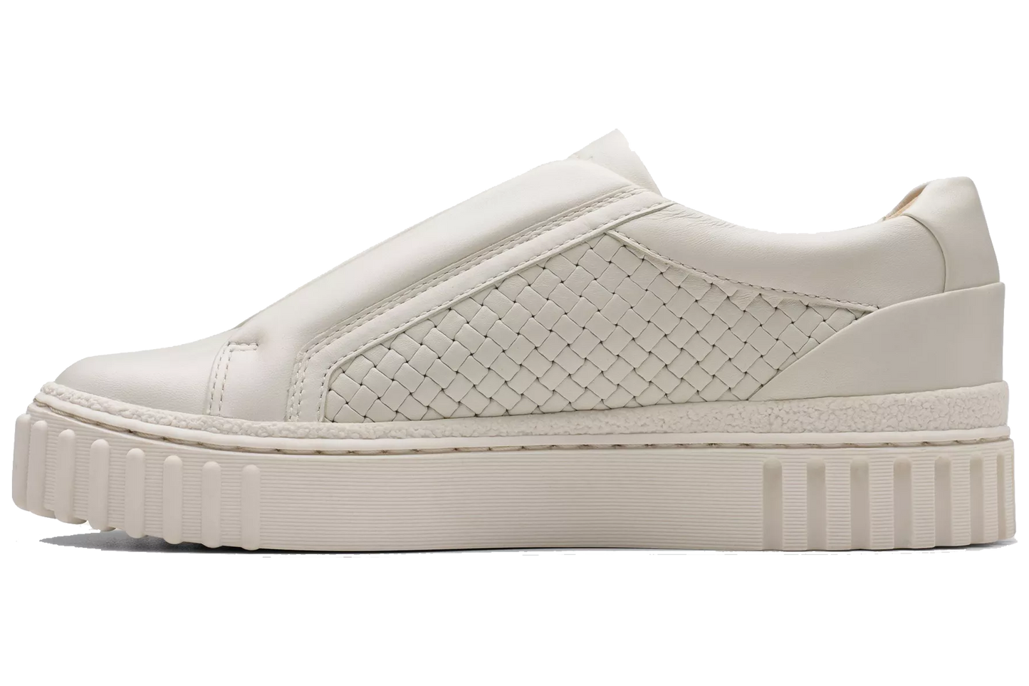clarks mayhill bay off white trainers left