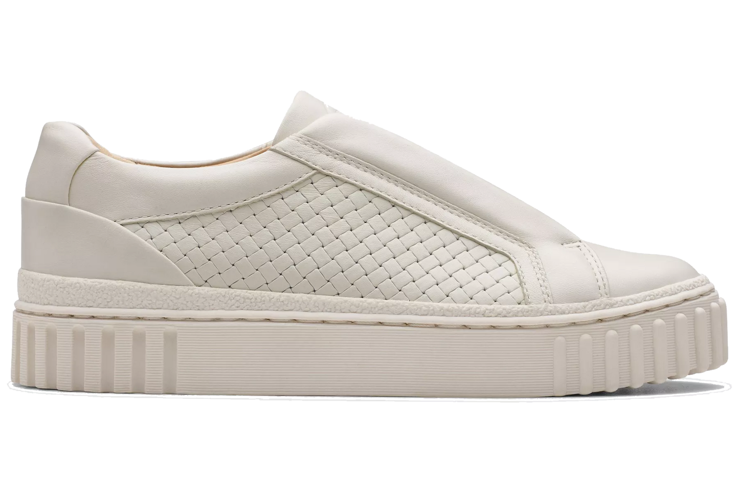 clarks mayhill bay off white trainers right