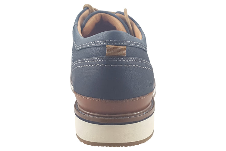 Clarks Monahan Plain Navy Nubuck Mens Shoes