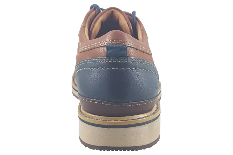 Clarks Monahan Plain Tan Leather Mens Shoes
