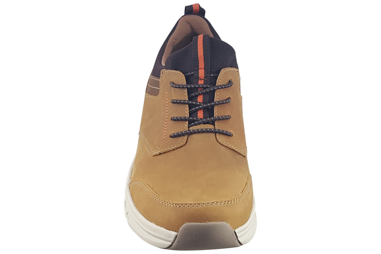 Clarks Motion Trek EZ Dark Tan Leather Mens Shoes