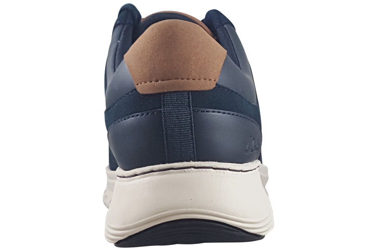 Clarks Motion Trek Go Navy Combi Mens Shoes