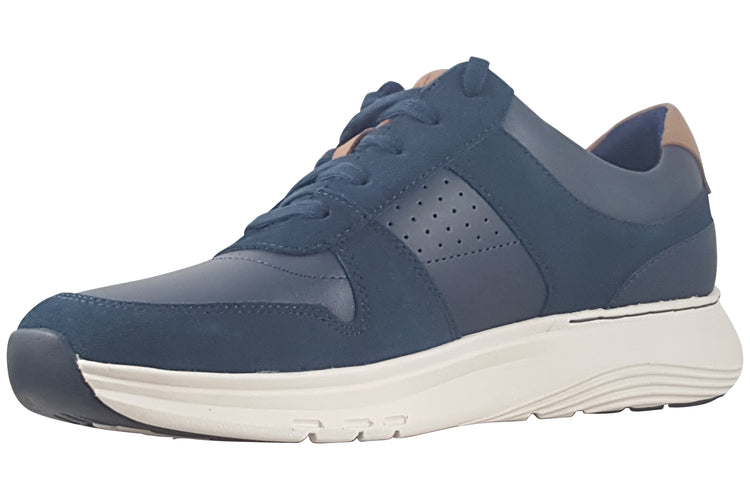Clarks Motion Trek Go Navy Combi Mens Shoes