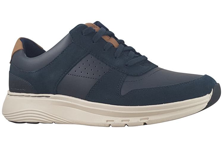 Clarks Motion Trek Go Navy Combi Mens Shoes