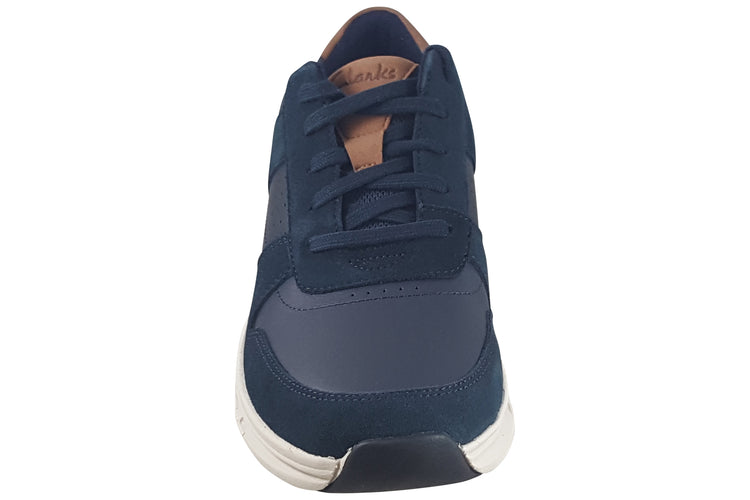 Clarks Motion Trek Go Navy Combi Mens Shoes