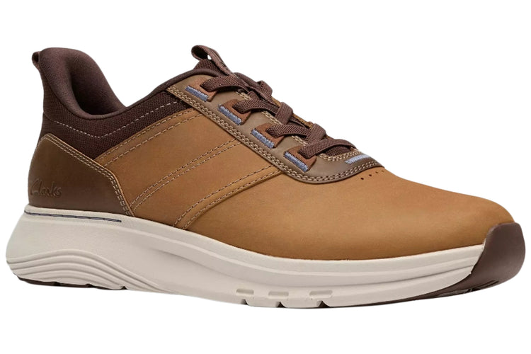 Clarks Motion Trek LX Dark Tan Lea Mens Shoes