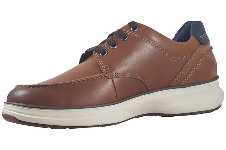 Clarks Mullan Moc Dark Tan Lea Mens Shoes