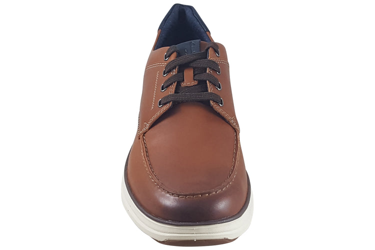 Clarks Mullan Moc Dark Tan Lea Mens Shoes