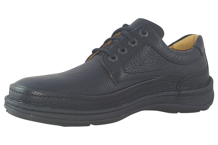 Clarks Nature Three Black Leather Mens Shoes
