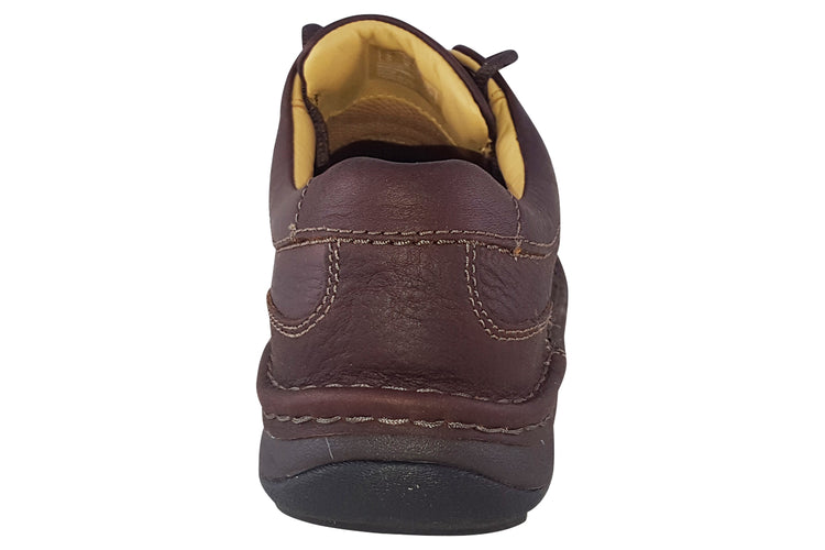 Clarks Nature Three Mahogany Leathe Mens Shoes
