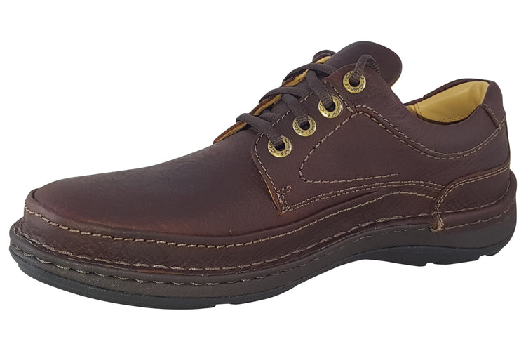 Clarks Nature Three Mahogany Leathe Mens Shoes