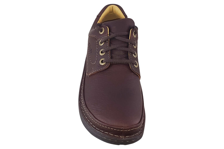 Clarks Nature Three Mahogany Leathe Mens Shoes