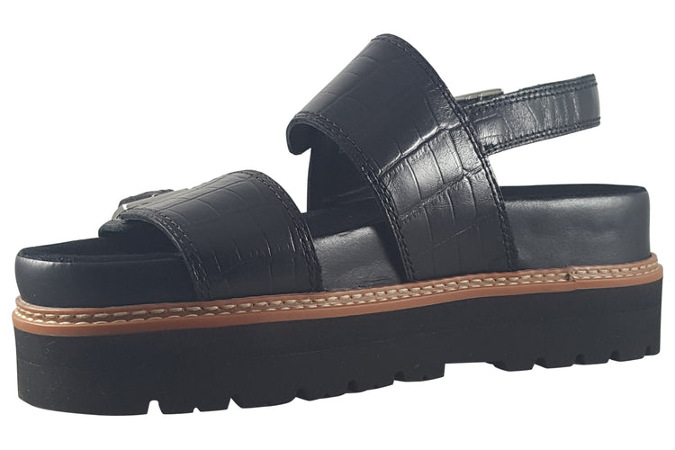 Clarks Orianna Glide Black Interest Womens Sandals