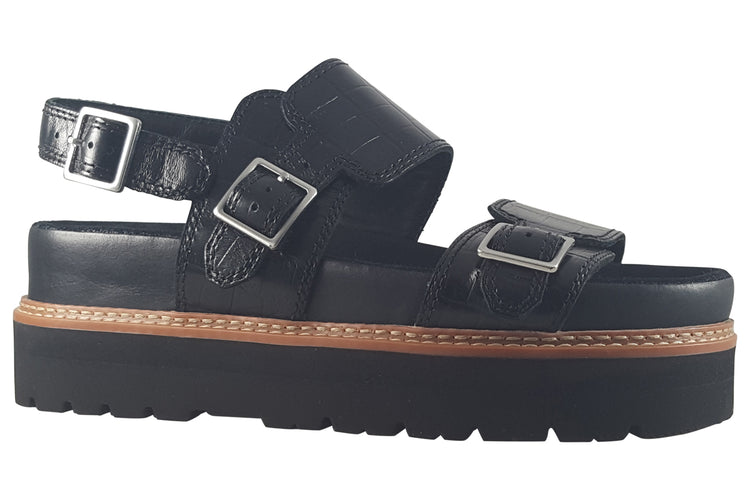 Clarks Orianna Glide Black Interest Womens Sandals