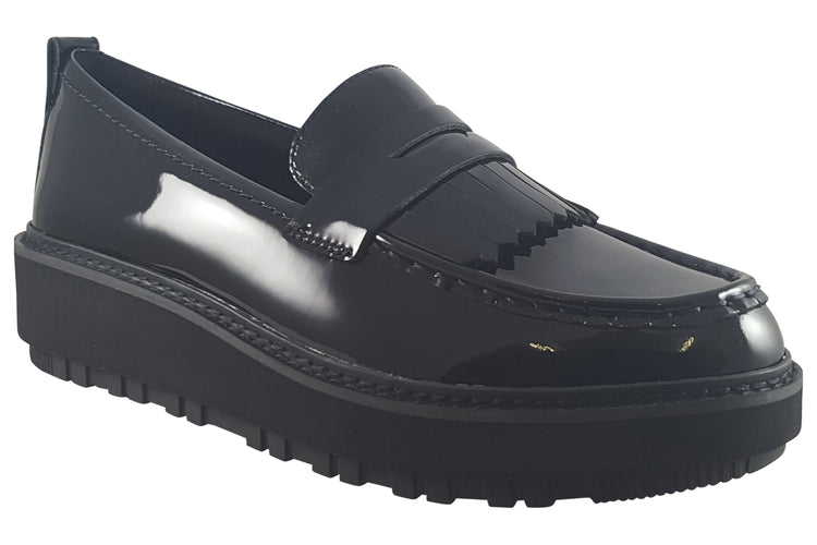 Clarks OriannaWLoafer Black Patent Leather Womens Shoes