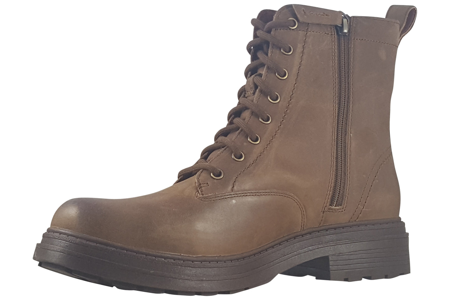 Clarks Orinoco3 Style Walnut Leather Womens Boots