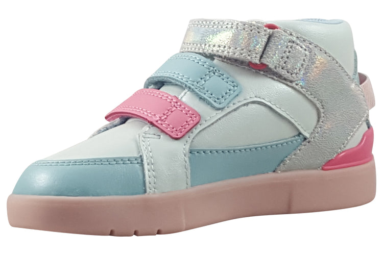 Clarks Oslo Play K. Light Blue Mult Girls Boots