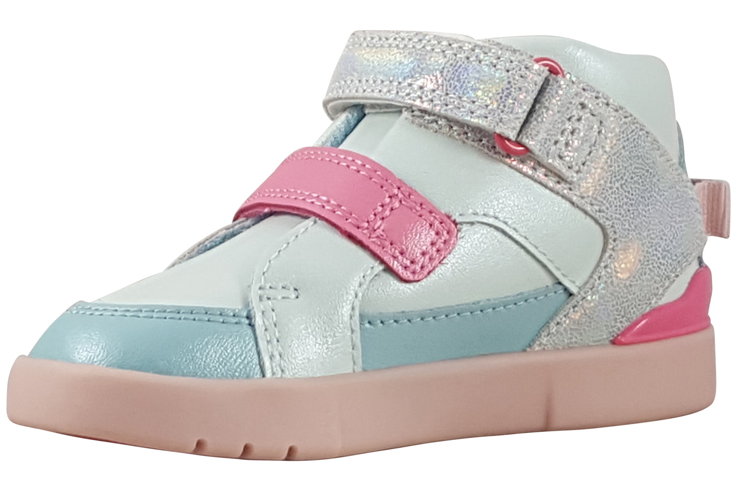 clarks oslo play t. light blue multi left