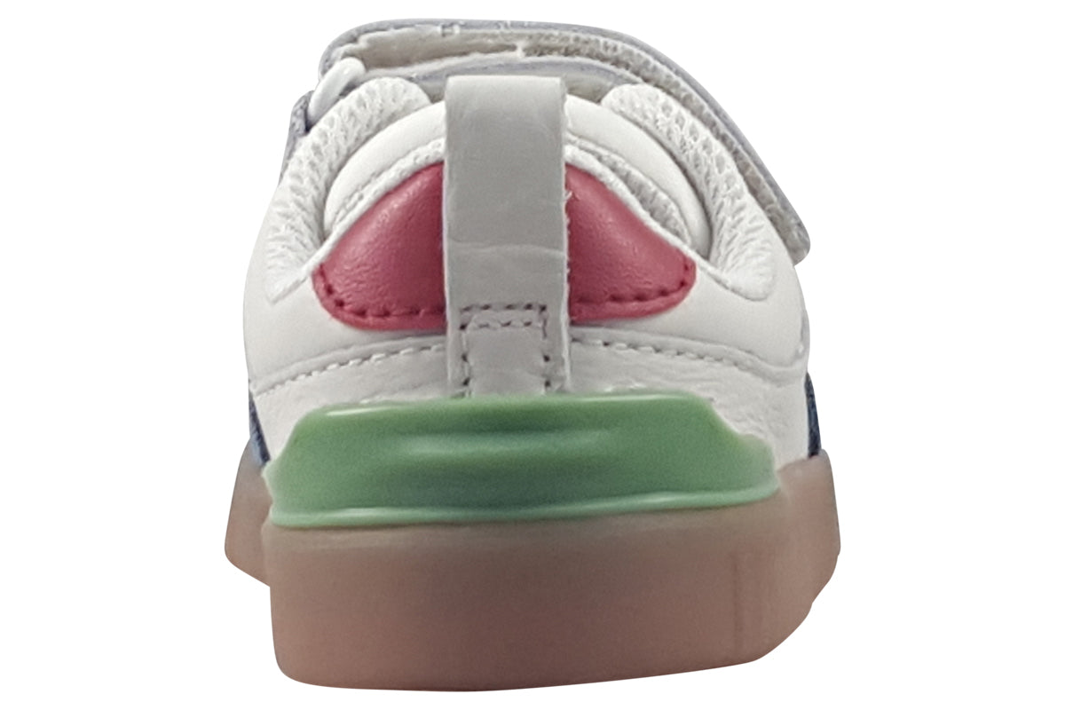 clarks oslo vibe t white blue boys sandals back