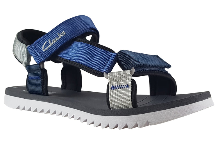 Clarks Peak Web O Blue Combi Boys Sandals